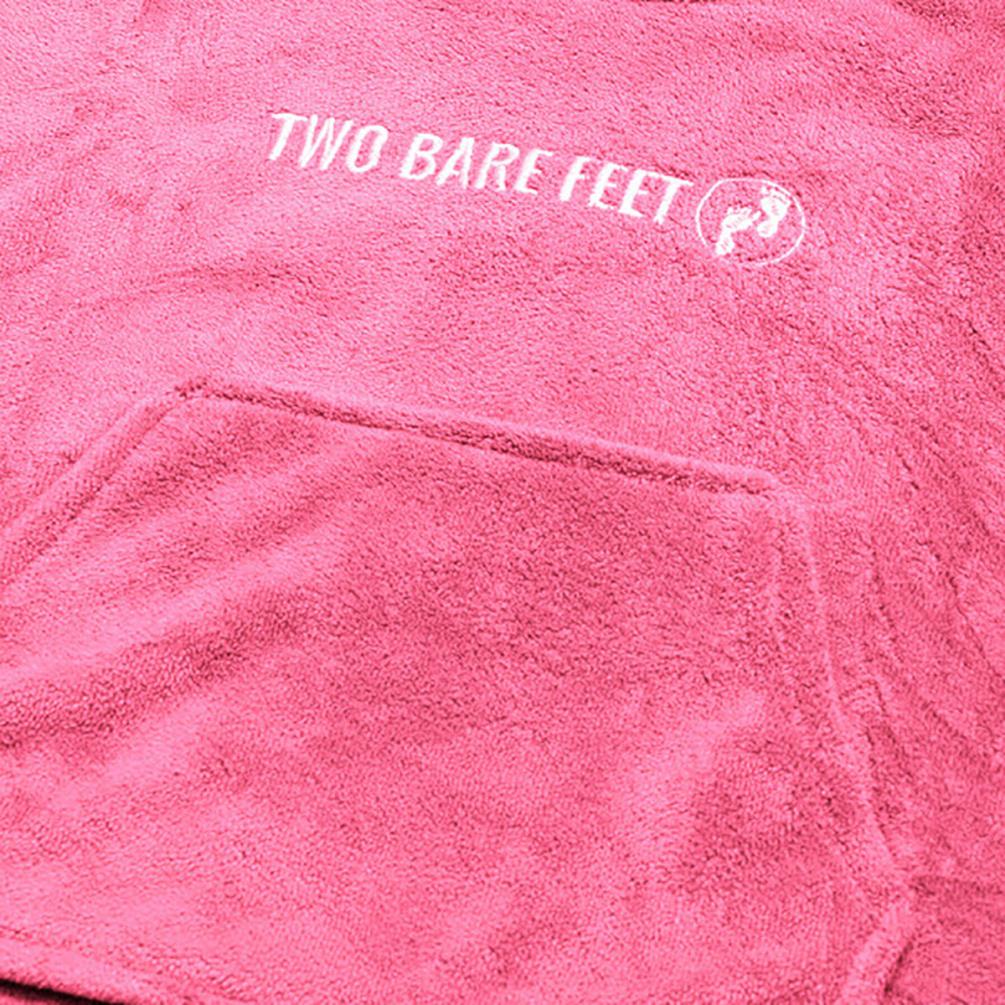 Two Bare Feet Kids Towelling Changing Robe - Hot Pink Extra Image 2